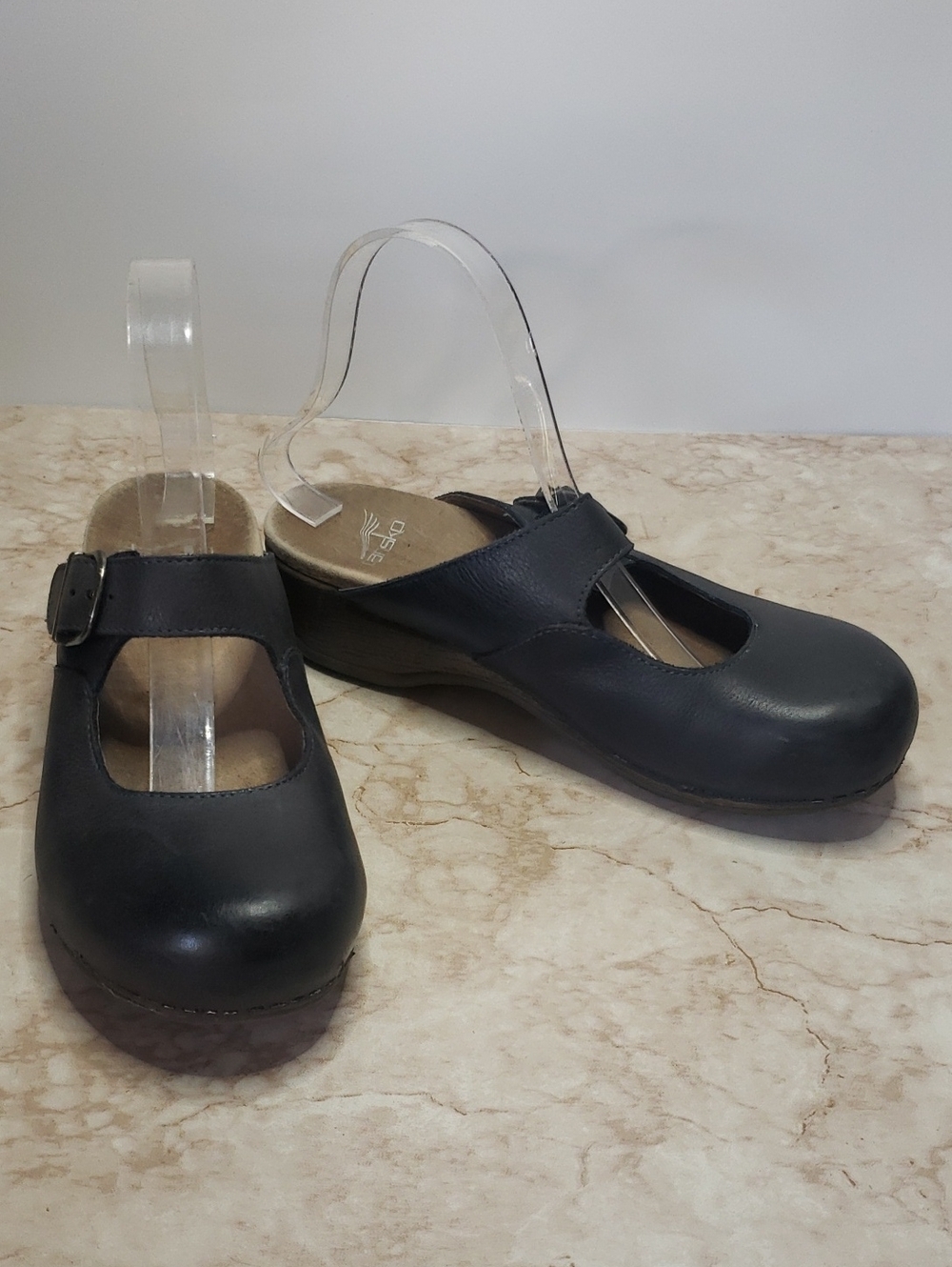 Dansko Black Mary Jane Comfort Clogs Size 38